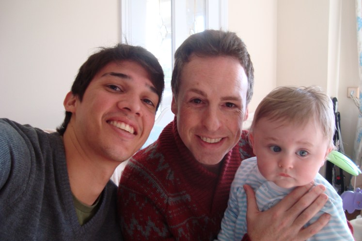 Eu, John e seu filho, Daryl.