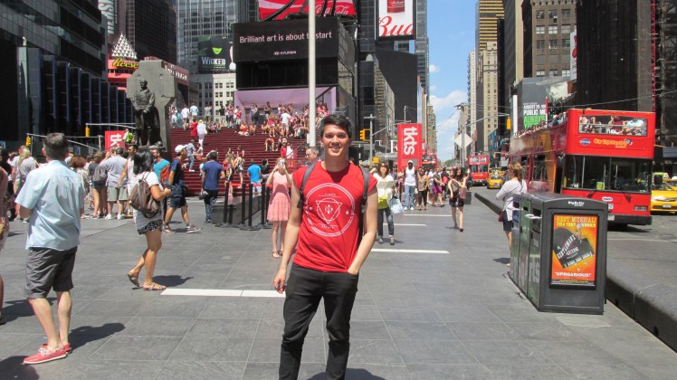 Eu na Times Square