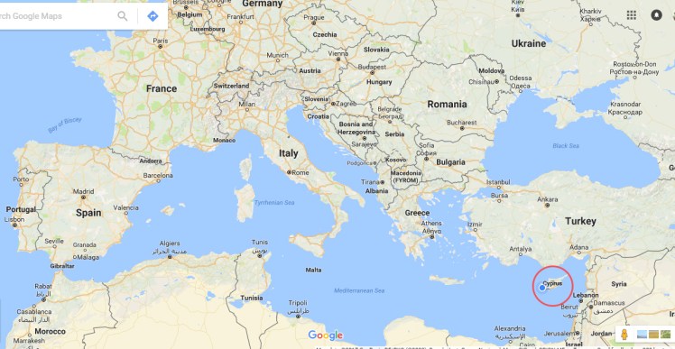 Chipre (Cyprus) - ponto vermelho